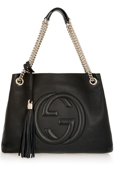 black leather gucci soho shoulder bag|gucci soho small leather bag.